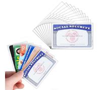 Lot de 10 protège-cartes étanches transparents pour permis de conduire