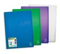 Lot de 10 Protège-documents 2nd LIFE en polypropylène translucide. 20 pochettes, 40 vues. Coloris assortis G