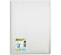 Lot de 10 Protège-documents 2nd LIFE en polypropylène translucide. 20 pochettes, 40 vues. Incolore G
