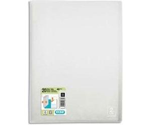 Lot de 10 Protège-documents 2nd LIFE en polypropylène translucide. 20 pochettes, 40 vues. Incolore G
