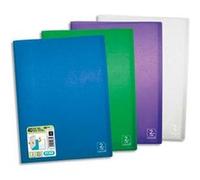 Lot de 10 Protège-documents 2nd LIFE en polypropylène translucide. 40 pochettes, 80 vues. Coloris assortis G