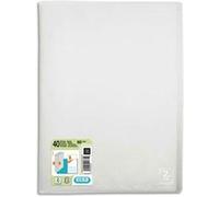 Lot de 10 Protège-documents 2nd LIFE en polypropylène translucide. 40 pochettes, 80 vues. Incolore G