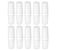 Lot de 10 raccords cannelés en plastique pour tuyau - 10 mm x 10 mm