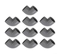 Lot de 10 Raccords Coude 90° PVC 50mm Résistants | Matériau PVC-U gris, diamètre 50mm, conception manchon double, pour idéal irrigation et piscine