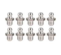 Lot de 10 raccords de graisse hydrauliques M8 x 1 avec angles droits en acier inoxydable pour pistolet à graisse