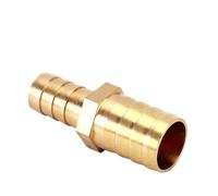 Lot de 10 raccords de tuyau cannelés en laiton de 6 à 20 mm à 3 à 16 mm de diamètre variable pour une connexion rapide d'huile hydraulique et de tuyauterie pneumatique (10 pièces, 12 mm-10 mm)
