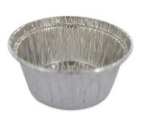 Fackelmann Lot de 10 caissettes rondes en aluminium ramequins 4 x 8,9 cm couleur argent gris