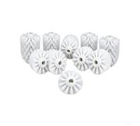Lot de 10 recharges de brosse WC faciles à installer et hygiéniques | Lot de 10 recharges, alimentation à long terme, matériau PP blanc, ajusté, pour une installation facile à tordre
