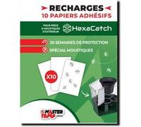 Lot de 10 recharges Hexacatch - MASTER TRAP BY FAVEX - Anti-moustique, limite la reproduction des moustiques, 10 papiers adhésifs