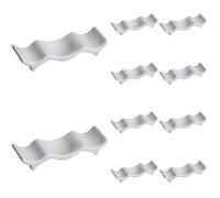 Lot de 10 repose-baguettes en céramique blanche pure, porte-baguettes à 3 rainures, 10,2 x 3,4 x 2 cm, design équilibré, support pour couteau, fourchette et cuillère, cuisine, sushi