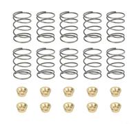 Lot de 10 ressorts de tête de rechange avec écrous pour modèles Ego St1510t St1500sf - Bobine métallique pour améliorer la performance et la durabilité des outils de jardin en plein air - Argenté