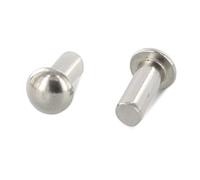 Lot de 10 rivets semi-circulaires 6 x 50 en acier inoxydable A2 avec tête semi-ronde DIN 660 / ISO 1051