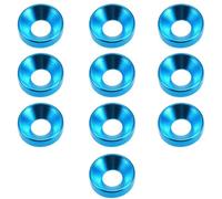 Lot de 10 rondelles M4 à tête fraisée plate en aluminium anodisé bleu pour machines électroniques