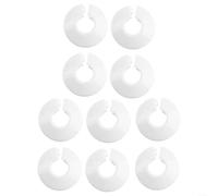 Lot de 10 rosaces rondes blanches en polypropylène pour dissimuler les tuyaux en cuivre dans les systèmes de chauffage, y compris les vannes de radiateur et les raccords de collecteur (10 pièces