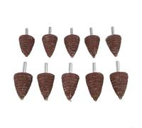 Lot de 10 roues à lamelles coniques à tige conique de 6 mm, grain 80, pour | Disque de ponçage à tête de meulage avec tige conique de 6 mm (30 mm)