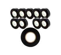- Lot de 10 rouleaux adhésifs 19mm x 20m - Noir