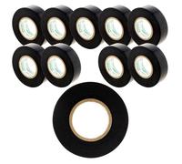 Lot de 10 rouleaux adhésifs 19mm x 20m - Noir - Zenitech