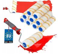 Lot de 10 rouleaux de peinture avec manche en caoutchouc - Pour travaux de peinture et de rénovation - 150 mm - KOTARBAU®