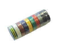 Lot de 10 rubans adhésifs ISOTAPE électricien 15 mm x 10 m - EUROCEL - 015543148