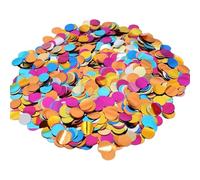 Lot de 10 Sachets Confettis Ronds Multicolores Paillettes pour Décoration Table Anniversaire Mariage Baptême, Accessoire Fête Carnaval et Remplissage Ballons, 10g par Sachet, Total 100g