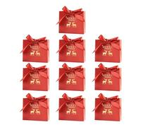 Lot de 10 sachets de bonbons pour fêtes de Noël avec nœud