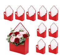 Lot de 10 sachets pour emballage - boîte pliable imperméable pour bouquet - pour fleuriste, fête des mères, mariage