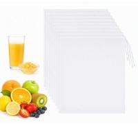 Lot de 10 sacs à lait végétal en nylon, 20 x 30 cm, 154 microns | Etamine alimentaire résistante, réutilisable lavable, pour filtre lait végétal, jus fruits, café fromage yaourt bouillons