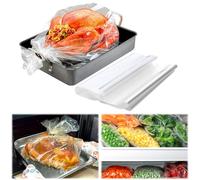 Lot de 10 sacs à rôtir de dinde extra larges pour la cuisson au four, sacs à rôtir pour rôtir le poulet, la viande, le poisson et les légumes (47 x 55 cm)