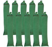 Lot de 10 sacs anti inondation, barrière à remplir avec poignées - 22.5 x 100 cm - Toile canevas 400 gsm - Vert - Linxor