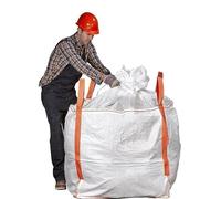 Lot de 10 sacs | Big Bag 1000kg Refermable | Sac Big Bag 90x90x90cm avec Jupe de Fermeture | GRVS Résistant