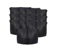 Lot de 10 sacs de plantation géotextile 38 L / 10 gallons 40 x 30 cm avec poignées - pot tissu respirant jardin, pommes de terre