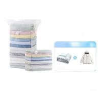 Lot de 10 sacs de rangement sous vide 3D extra épais pour vêtements, couvertures, couettes | Sacs de compression hermétiques et peu encombrants avec pompe à main | Matériau PE + PA pour l'organisation