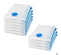 Lot de 10 sacs de rangement sous vide pour aspirateur, housse de rangement sous vide pour vêtements, couette, literie（6080cm）