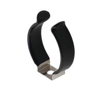 Lot de 10 sangles de support à ressort en tissu éponge avec base étroite, colliers de serrage en acier inoxydable pour rangement d'outils, balais, brosse, râteau à fixation murale (30 mm (H) : 37)