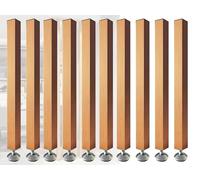 Lot de 10 séparateurs de pièce modernes à lattes en bois de 230 cm de haut pour bureau, loft, escalier et porche - Panneaux décoratifs élégants pour salon - Options de 1,2 à 2,4 m