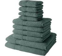 Today Lot de serviettes de bain 4x30x50 cm + 4x50x90 cm + 2x70x130 cm 100% coton Céladon