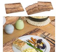 Lot de 10 sets de table 44 x 28,5 cm aspect bois chêne
