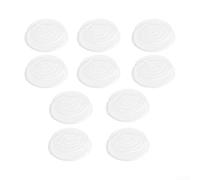 Lot de 10 soucoupes rondes transparentes pour pots de fleurs en PET sans BPA, plateau de base pour intérieur et jardin, pour drainage de l'eau, support de collation, organisateur de bureau (25,4 cm)