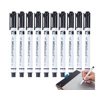 Lot de 10 stylos fins pour tableau blanc avec | Feutres à dessin fins de 0,5 mm pour salle de classe, tableau noir, calendrier, dessin maternelle