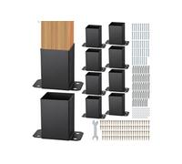 Lot de 10 Support de Poteau Bois Pour Support Garde-corps Terrasse 10,2x10,2cm