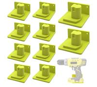 Lot de 10 Support Mural pour Batteries RYOBI 18 V | Support de Batterie | Idéal pour Atelier ou Van | Montage Facile Support Mural pour Batteries Ryobi 18V One+, Support pour Batteries