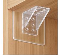 Lot de 10 supports d’étagère invisibles autocollants, fixation murale sans percer pour étagères placard, penderie, meuble