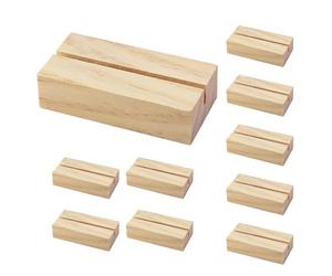 Lot de 10 supports de couronnes en bois massif - Base rectangulaire pour festival, maison