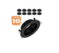 Lot de 10 supports de spots Beta R3 rond noir MR16 GU10/GU5.3