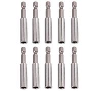 Lot de 10 supports d'embouts magnétiques 50 mm, rallonge 1/4" pour tournevis sans fil