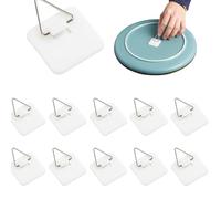 Lot de 10 supports muraux pour assiettes - Support mural invisible vertical en plastique pour assiettes décoratives et peintures murales