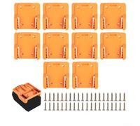 Lot de 10 supports muraux pour Ridgid pour aeg 18 V pour support de batterie, robuste sans fil, rangement d'outils d'atelier, support de rangement vertical, solution de rangement pour abri de jardin