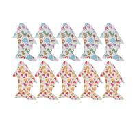 Lot de 10 supports pour crème glacée Motif poisson animal | Ensemble de manches à glace sur le thème du poisson pour activités de plein air, support de glace flexible pour enfants d'été