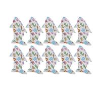 Lot de 10 supports pour crème glacée motif poisson dessin animé | Ensemble de manches à glace sur le thème du poisson pour activités de plein air, support de glace flexible pour enfants d'été