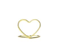 Lot de 10 supports pour numéros de table, marque-places, photos, mémos, menus, clips pour tables, supports pratiques en forme de cœur (doré)